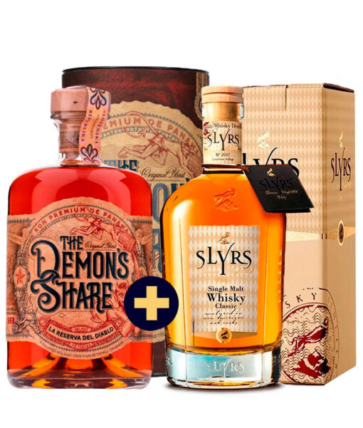 The Demons Share Rum 40%, 0,7l, GIFT + SLYRS Single Malt Whisky Classic 0,7l 43% GB