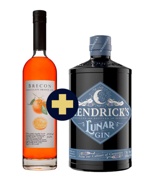 Brecon Chocolate Orange Gin 0,7l 37,5% + Hendricks Lunar 0,7l 43,4% szett